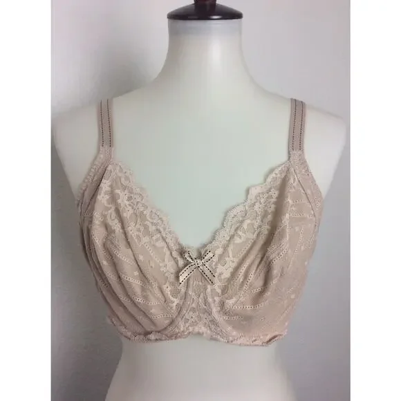 Chantelle Lingerie Bra Lace Stripe Underwire Mesh - Picture 1 of 9